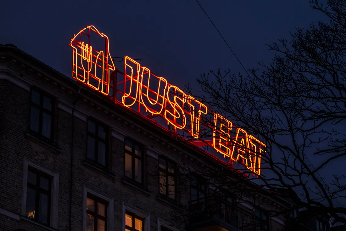 Just Eat neonskilt